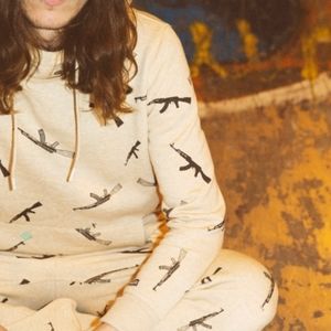 ISO!!  Drop Dead - Dangerous AK47 Beige Pullover Hoodie and joggers